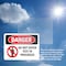 Signmission Do Not Enter Test In Progress Danger Sign, Vinyl Decal, 10in W x 7in L, 2PK OS-2PACK-DS-D-710-L-1149 - alternate 4